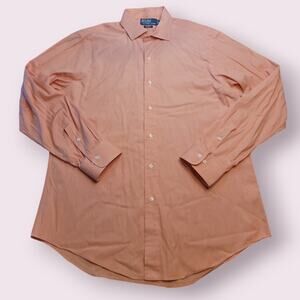 🧡 Polo Ralph Lauren Estate Shirt – Men’s 16.5 34/35 – Orange – VTG – EUC